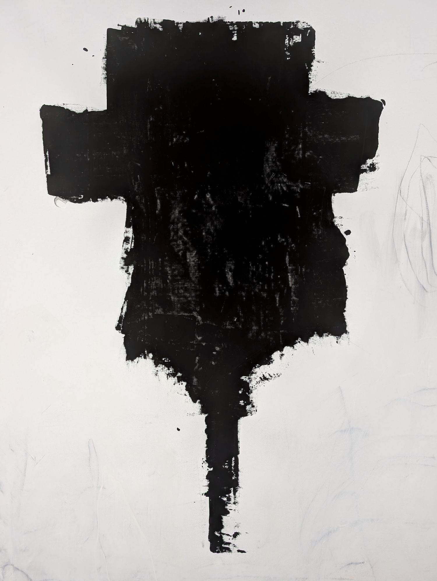 Close detail showing layered marks and surface texture in Untitled 06 by Gareth Pitt-Hart