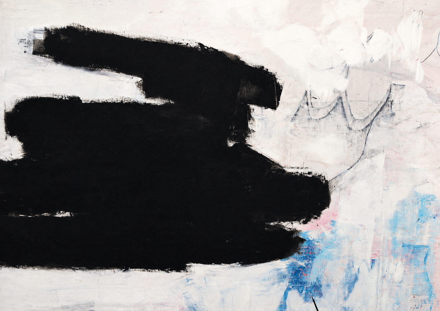 Close detail showing layered marks and surface texture in Untitled 04 by Gareth Pitt-Hart