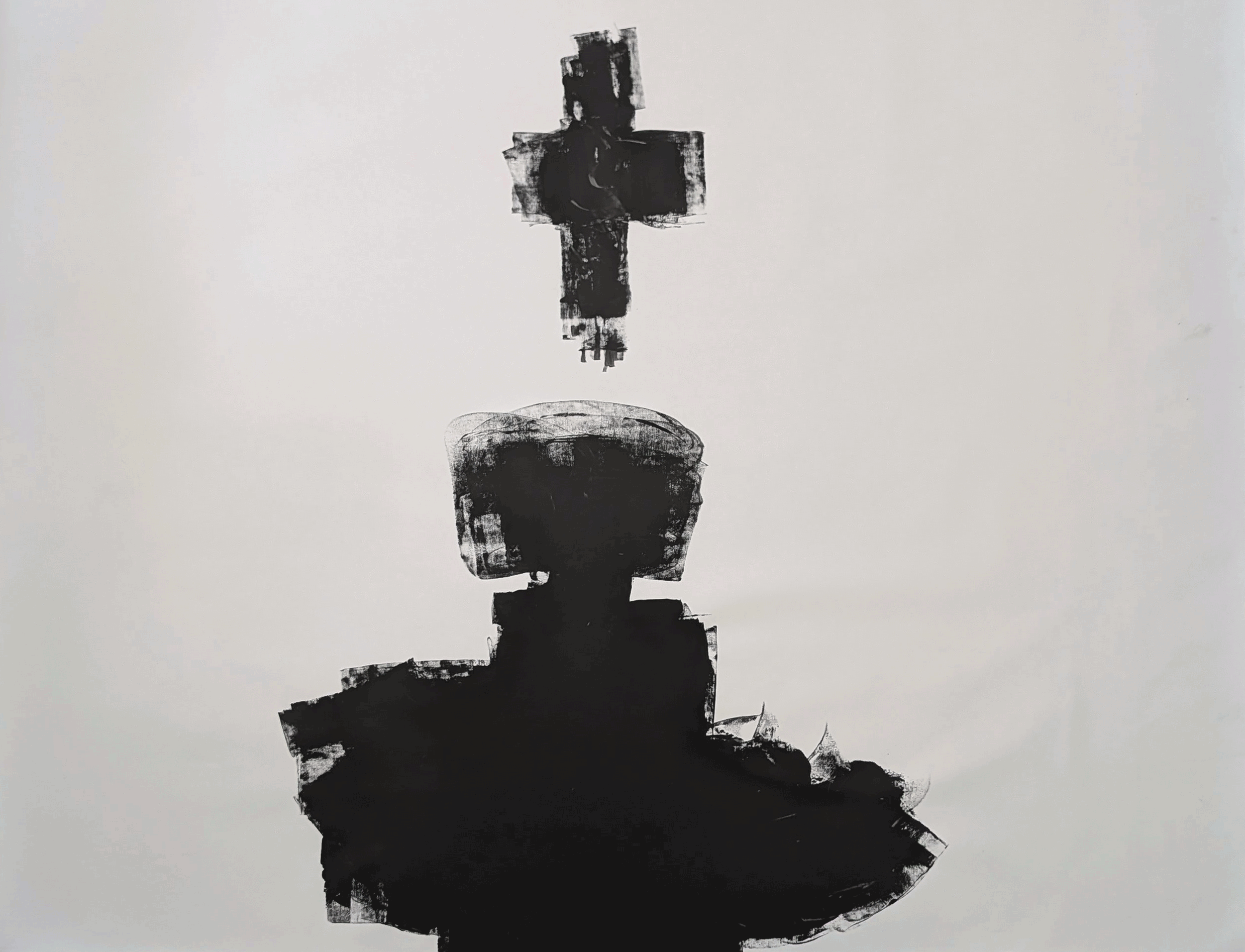 New large-scale black and white painting by Gareth Pitt-Hart